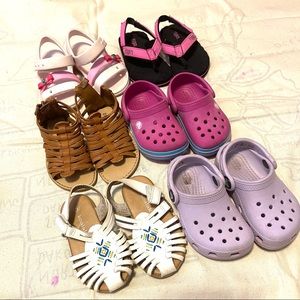 6 Pairs Size 5 Toddler Girl Shoes